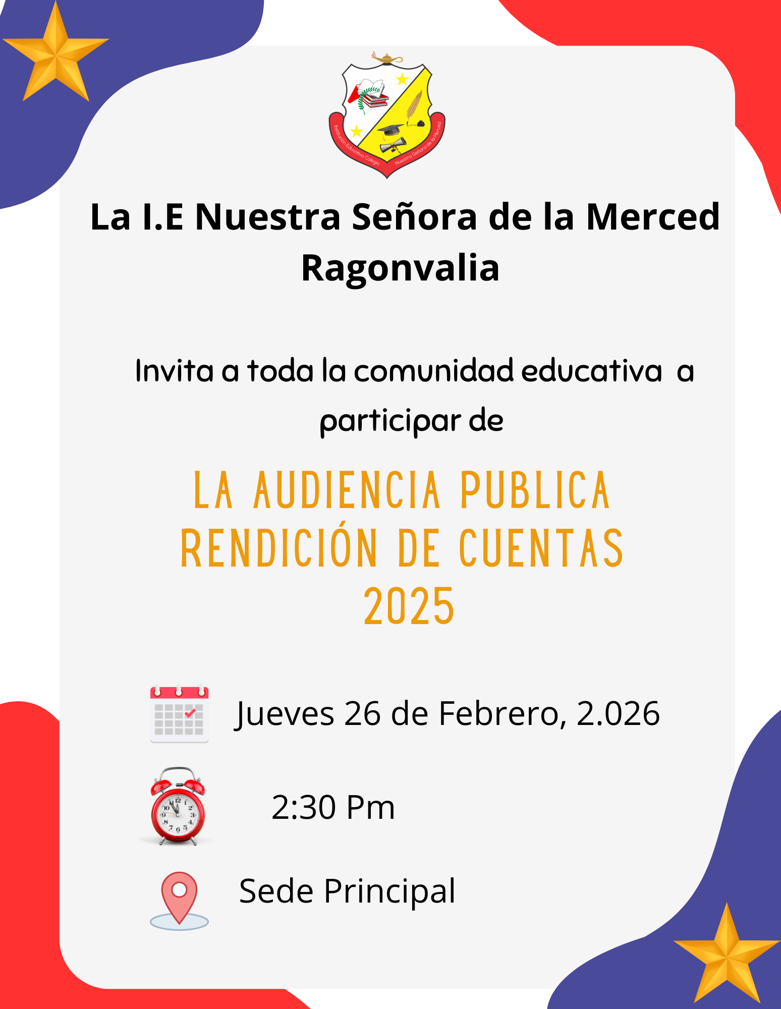 INVITACION RENDICION DE CUENTAS 2.025